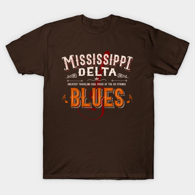 Mississippi delta blues guitar vintage retro music T-Shirt by SpaceWiz95